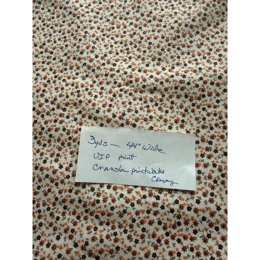 Cranston Print Works Floral Cotton Fabric Multicolor 3 yds Up to 45
